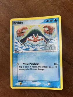 Krabby 54/100 Holo Stamped Pokemon Card Set EX Crystal Guardians - Ill. Komiya - Image 4