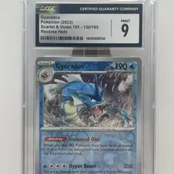 CGC 9 MINT Gyarados #130 Pokemon 151 Reverse Holo Pokemon Card - Image 3