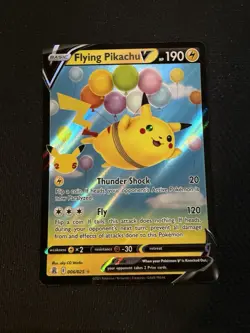 Pokemon Flying Pikachu V Ultra Rare Holo Full Art Celebrations 006/025 Card - Image 2