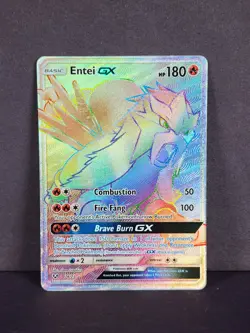 Pokemon TCG Shining Legends Entei GX Full Art Secret Rare Card 74/73 *NEAR MINT* - Image 2