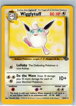 Wigglytuff 32/64 Non Holo Rare Jungle Pokemon Card Wotc Vintage - Image 1