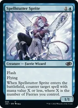 Spellstutter Sprite Jumpstart 2022 65 LP MTG Magic The Gathering - Image 1