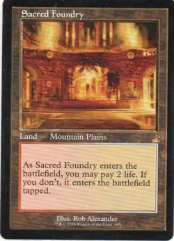 MTG: Ravnica Remastered: Retro Frame Sacred Foundry: Lightly Played Condition - Image 1