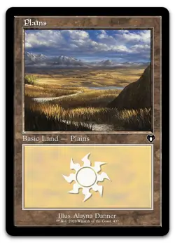 Plains (437) (Retro Frame) #437 (NM) Commander Masters CMM Magic MTG - Image 1