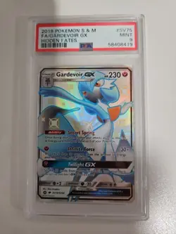 2019 Pokemon Sun & Moon Gardevoir GX Hidden Fates PSA 9 - Image 1