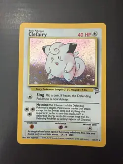 Wizards of the Coast Pokemon TCG Base Set 2 Clefairy Holo Rare 6/130 40 HP EN - Image 1