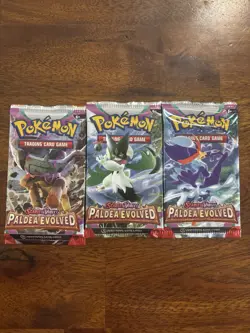 Pokemon Scarlet And Violet: Paldea Evolved Booster Pack x3 Sealed - Image 1