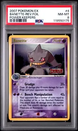 🔥 2007 Pokemon EX Power Keepers Banette Reverse Foil #4 PSA 8 Low Pop - Image 1