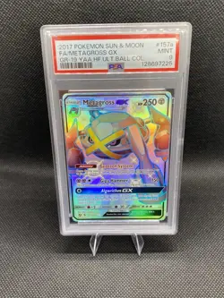 Pokemon Metagross GX Full Art Alternate Art Holo Promo 157A/145 PSA 9 - Image 1