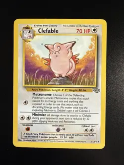 Clefable 17/64 Non Holo Rare Jungle Pokemon Card - Image 1