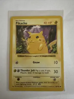 Pikachu Red Cheeks - Shadowless - 58/102 Base Set Pokemon TCG - MP - Image 1