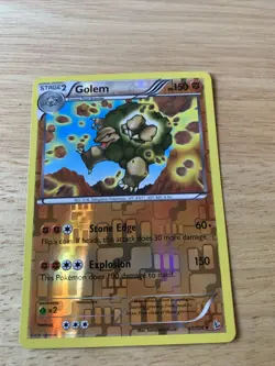 Golem 47/106 pokemon card reverse holographic - Image 1