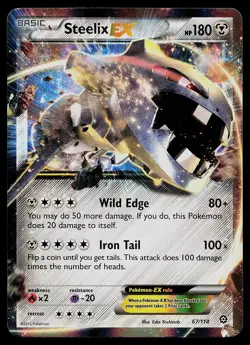 Pokemon Card - Steelix EX Steam Siege 67/114 Holo EX Rare - Image 1