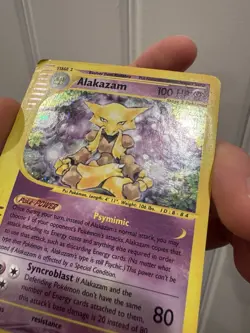 Alakazam 1/165 Holo Unlimited Rare Pokemon Card Gold Expedition TCG - Image 4