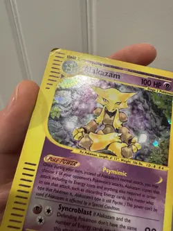 Alakazam 1/165 Holo Unlimited Rare Pokemon Card Gold Expedition TCG - Image 5