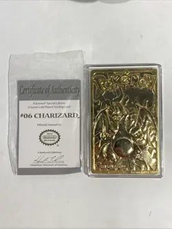 Pokemon Charizard 23K Gold-Plated Card Burger King 1999 Read Description - Image 3