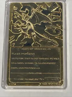 Pokemon Charizard 23K Gold-Plated Card Burger King 1999 Read Description - Image 5