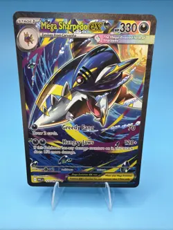 Mega Sharpedo ex 127/094 SIR Special Illustration Pokemon Phantasmal Flames MINT - Image 1
