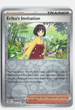 Erika's Invitation 160/165 151 Uncommon Pokemon Reverse Holo NM - Image 1