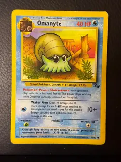DMG Unlimited Fossil Omanyte 52/62 Common Pokemon - Image 1