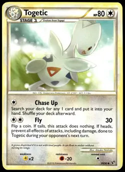 Togetic 39/90 Uncommon HGSS Undaunted Pokemon LP - Image 1