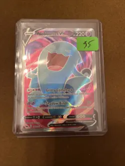 Pokemon TCG Wobbuffet v 191/202 Sword & Shield Ultra Rare Full Art NM Condition - Image 1