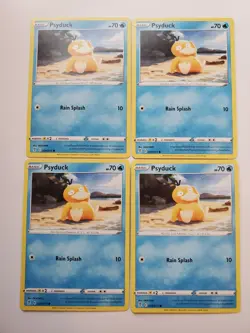 PSYDUCK x4 Playset 024/203 Evolving Skies Pokemon 2021 Non Holo - NMT - Image 1