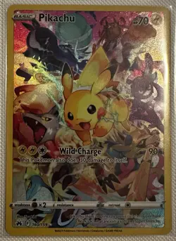 Pokemon Pikachu 160/159 Crown Zenith Secret Rare Full Art Holo Wild Charge - Image 1