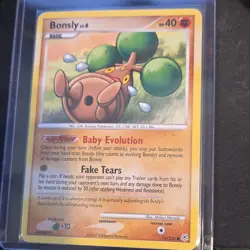Pokemon "B-Hole" Bonsly 71/130 Diamond & Pearl Regular Common English 2007 LP - Image 1