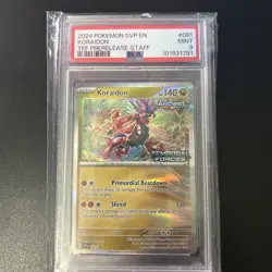 2024 POKEMON SVP EN-SV BLACK STAR PROMO #091 KORAIDON PSA 9 - Image 1