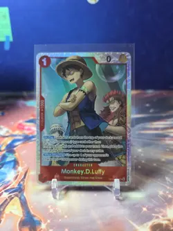 2026 One Piece Azure Sea's Seven Monkey D. Luffy Super Rare #OP14-013 - Image 1