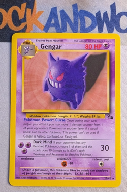 Gengar 20/62 Fossil Rare Pokemon NM - Image 3