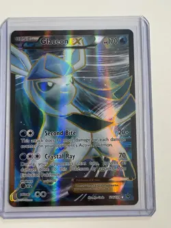 Pokemon TCG Glaceon-EX Fates Collide Holo Card 116/124 Full Art Ultra Rare - Image 1
