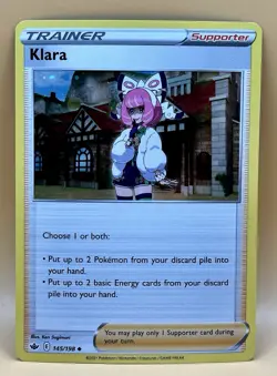 Klara 145/198 – Chilling Reign (Cosmos Holo Rare) - NM - 2021 Pokemon TCG - Image 1