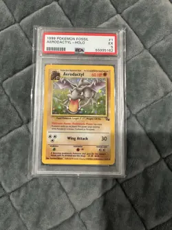Pokemon 1999 Aerodactyl HOLO Fossil Series #1 PSA 5 - Image 1