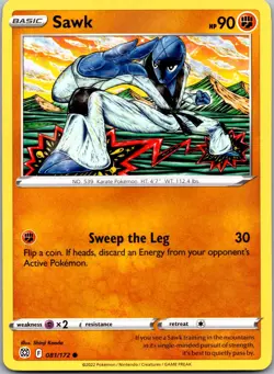Sawk 081/172 - SWSH09: Brilliant Stars Pokemon TCG LP - Image 1