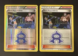 Team Aqua Admin 25/34 1Reverse Holo 1 Reg English Pokemon Double Crisis LP - Image 1