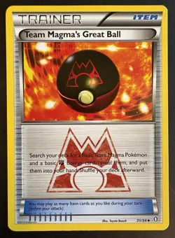 Team Magma’s Great Ball 31/34 Double Crisis Pokemon TCG LP - Image 1
