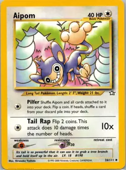 Pokemon TCG Aipom 26/111 Neo Genesis NM - Image 1