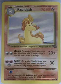 Rapidash 44/64 Uncommon Jungle Pokemon Unlimited Lightly Played - Image 1
