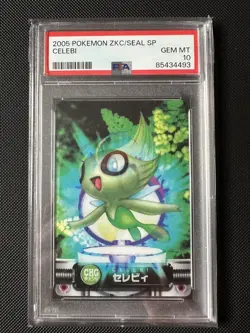 Pokemon PSA 10 Gem Mint 2004 Carddass Zukan Celebi Lenticular Japanese - Image 1