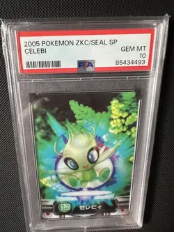 Pokemon PSA 10 Gem Mint 2004 Carddass Zukan Celebi Lenticular Japanese - Image 3