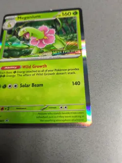 Pokemon TCG Meganium Promo Reverse Holo Rare Mega Evolution Stamped - Image 2