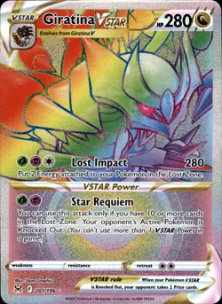Giratina VSTAR 201/196 Secret Rare - Pokemon SWSH11: Lost Origin 2022 NM - Image 1