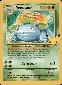 Venusaur 15/102 Holo - Pokemon Celebrations: Classic Collection - LP - Image 1
