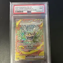 POKEMON TCG PRISMATIC EVOLUTIONS 145/131 TEAL MASK OGERPON EX SIR PSA 9 - Image 1