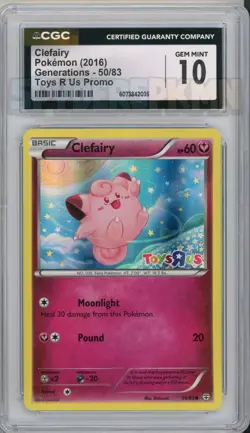 CGC 10 CLEFAIRY 50 TOYS R US GENERATIONS POKEMON - Image 1