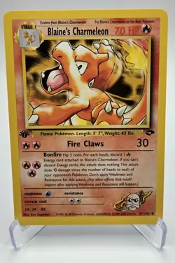 Blaine's Charmeleon 31/132 Gym Challenge Uncommon Vintage 1st Edition Pokemon - Image 1