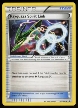 RAYQUAZA SPIRIT LINK 87/108 UNCOMMON ROARING SKIES POKEMON MP - Image 1