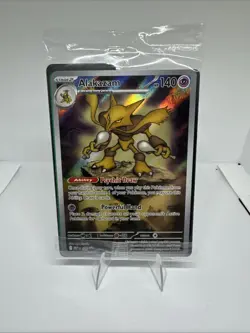 Pokemon TCG Alakazam 009 Full Art Sealed Promo With Dividers Mega Evolution NM - Image 1